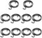 GVSS 10 Pièces Ressorts de Rechange pour Poignée de Porte, Ressorts de Poignée de Porte Tournante à Monter Soi-Même,Accessoires pour Poignées de Porte à Levier Tournant