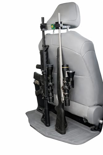 CoJo Universal Vehicle Gun Rack — Vertical Headrest Mount for Trucks, Cars & SUVs — Secure Rifle & Shotgun Storage