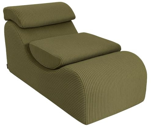 MEOWBABY Kindersessel - Bequemer Kinder-Sessel, Kindercouch, Sitzsessel für Kinderzimmer, Kindersessel ab 1 Jahr, Baby Sessel, Cord, Khaki
