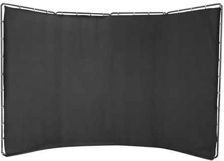 Backdrop Stand justerbar svart bakgrundsstativ svart tyg för produktfotografering, live-streaming, multiplayer-fotografering 4 x 2,4 m