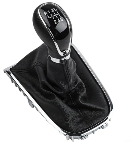 Startbuymore Pomello del cambio con cuffia, pomello del cambio a 6 velocità con cuffia del cambio per Excelle per OPEL per Astra 2009-2014