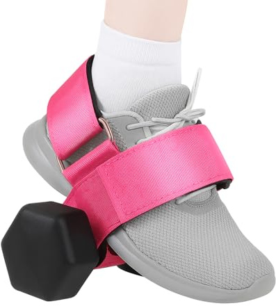 Fitness Tibialis Trainer Dumbbell Foot Strap - Monkey Feet Dumbbell Leg Muscles Strength Suitable For Home Leg Training Ankle Weights (Pink)