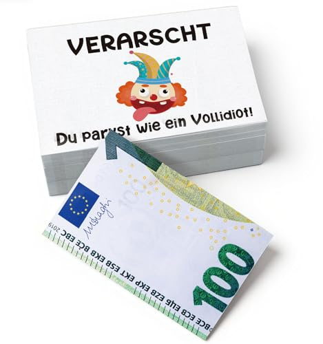 Anruzon Lustige Strafzettel für Falschparker Auto Gadgets, schlecht geparkt grün 100€ Geldschein-Design - Scherzartikel für Autofahrer Falschparker Karten - Du parkst wie ein...