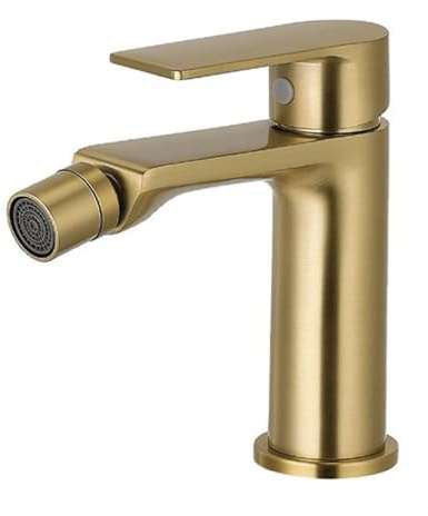 Vetrineinrete® Rubinetto per bidet miscelatore monocomando moderno da bagno in oro opaco