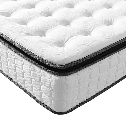 Vesgantti Materasso una Piazza e Mezza, Materasso 140x200 Alto 26 cm, Materasso a Molle insacchettate e Memory Foam Ergonomico a 7 Zone Schiuma Traspirante Ibrido con 2cm Topper, Morbido, Bianco