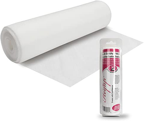 HEYUP Iron-On Prevent Scratchy or Itchy Stitch Backing Stabilizers 8'' x 9yds, Cut Away Soft Touch Backing for Sensitive Skin, Babies, and Embroidery Garments