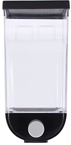 BuyWeek Müslispender, Wandmontage Getreidespender Quadratisch Trockenfutterspender Getreidebehälter Wäscheperlenspender für die Küche(1.5L)