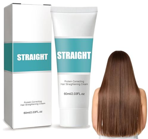 Hair Straightening Cream - Hair Gloss and Silk - Hair Protein Correcting - Hair Straightening - Nourishing Fast Smoothing Collagen Hair Straightener Cream for Curly Hair