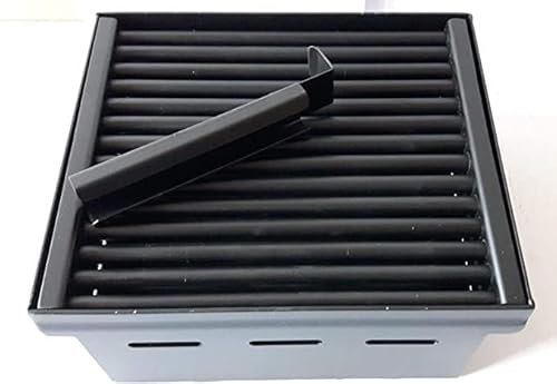 GRIGLIA FUOCO VARIE MISURE + CASSETTO RACCOGLI CENERE PER COSTRUZIONE CAMINO BARBECUE (31,4 x 19 cm)