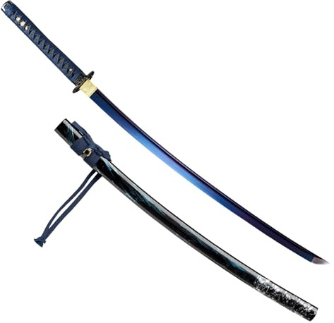 Towatiwe Authentic Japanese Katana Sword - Exquisite Craftsmanship Real Katana, High Toughness katanas (1060 Purple)