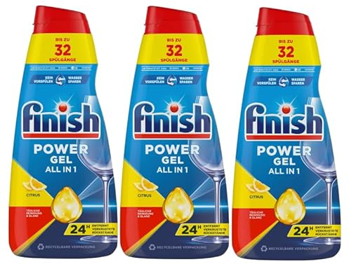 Finish Power Gel Citrus, 3 x 650 ml