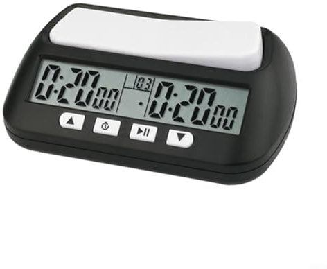HEIBTENY Reloj de ajedrez 3 en 1 multipropósito reloj de ajedrez para profesionales portátil temporizador de ajedrez digital relojes de ajedrez juego de mesa electrónico para el hogar torneos (A)