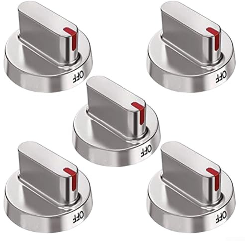 5Pcs Gas Stove Control Knob, Cooker Replacement Knobs, Cooking Switch Buttons Knob, For Kitchen Stoves Ovens Gas Hob Locks