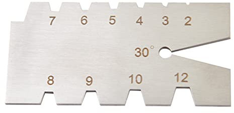 Calibre de rosca de grado industrial, herramienta de medición de rosca de acero inoxidable, escala transparente utilizada para molienda industrial