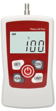 Dinamómetro, Medidor de fuerza Digital 100N 10kg 22Lb 360Oz medidor de fuerza portátil con LCD retroiluminado automático, apagado automático