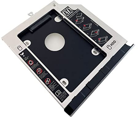 NIGUDEYANG Adaptador de marco óptico para disco duro SSD para HP Probook 450 G3 con panel frontal de bisel y soporte de metal de montaje