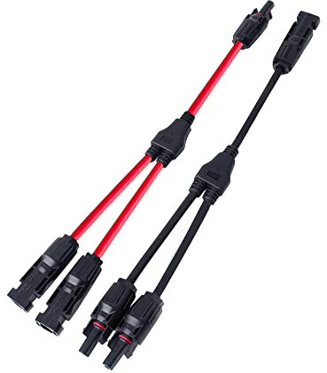 Solarkabel Y-Verteiler (1 bis 2) Solarpanel-Kabel Solar PV Paralleladapter Solarpanel Kabel MMF+FFM für Parallel-Photovoltaik-Anschluss (1 Paar)…