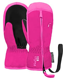 Reusch Ben Mitten extra warme und weiche Fausthandschuhe Winterhandschuhe Fäustlinge Kinder Babys Kleinkinder Mädchen und Jungen mit einem Reißverschluss, rosa, I (ca. 1-2 Jahre)