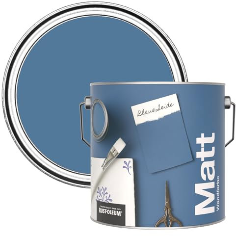 Rust-Oleum Colours Matt Emulsion Wall and Ceiling Paint - Blue Silk 2.5L