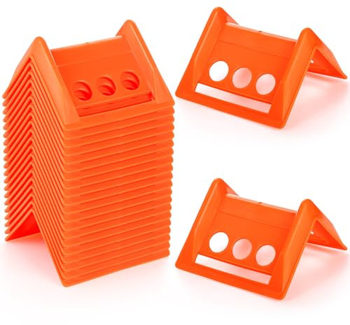 ZENFUN 20 protezioni per bordi per carichi di carico, protezioni angolari a pianale piatto, protezione in plastica Tiedown, protezione per camion e spedizioni, protegge i bordi del carico, arancione