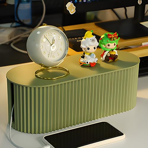 Gentronix Kabelbox INKLUSIVE 10 Kabelbinder | Kabel Box Grün zum Kabel Verstecken | Kabel Organizer Box Klein | Cable Box | 30x13x11cm (Green)