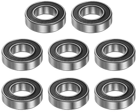 QUARKZMAN 8Stk 6800-2RS Kugellager Rillenkugellager Bearing Tief Rillenkugel Lager 10mm Bohrung 19mm AD 5mm Dick Chrom Stahl Doppelsiegel Lager für Motoren Pumpen Förderer