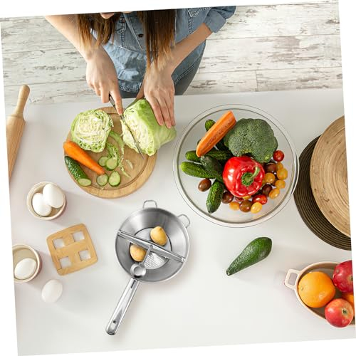 Luxshiny Filter Rotierende Lebensmittelmühle Kartoffelpresse Küchenmühle Aus Edelstahl Manueller Kartoffelstampfer - Und Gemüsepresse Für Tomatensauce Apfelmus Püree Marmelade Babynahrung