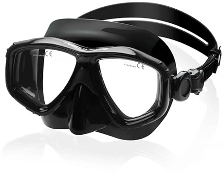 Aqua Speed Taucherbrille mit Ihrer individuellen Sehstärke | Tauchmaske mit optische Gläsern & normalen Gläsern, Farbe:Vision / 07B