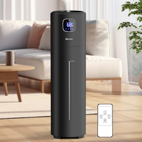 Large Humidifiers for Bedroom, 9L/2.5Gal Ultrasonic Cool Mist, Easy Clean with 350ML/H Mist Speed, Quiet Tower, Suitable for Kids Room Plant Yoga Office Study Room