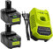 Moticett 2 x 18V 5.5Ah batterie di ricambio (con caricabatterie) sostituzione per Ryobi 18V batteria + 9.6V-18V 3A caricabatterie per Ryobi elettroutensili P106 P107 P108 P100 P102 P103 P105 Auto-LED