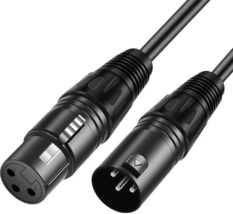 OnrySxn XLR Cable 6.6FT, XLR Speaker Cable 2m 3 Pin Stereo Microphone Lead Male to Female Extender for Microphones Studio Power Amplifier Mixer Desk Professional Recording Sound Consoles Live Stage