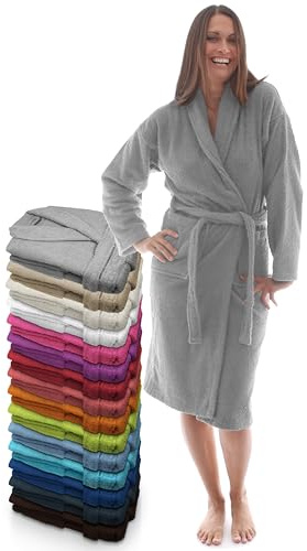 LEBENGOOD Albornoz Mujer 100% Algodón OEKO-TEX, Toalla Rizo Americano 450 gsm, Albornoces Juveniles, Ducha, Piscina, Bata Baño, Unisex,Hombre, Tallas S M L XL XXL 3XL