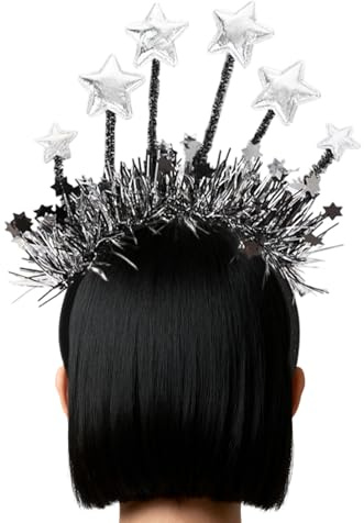 Diadèmes de Noël - Coiffe du Nouvel An à paillettes 2026 | Bandeaux à cheveux avec paillettes et pompons dorés pour fête, anniversaire, bureau, costume scolaire, séance photo