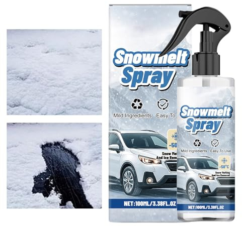 Teksome Sbrinatore per Parabrezza Auto,Agente Sbrinante Ad Azione Rapida - 100ml Spray Deghiacciante per Finestrini Auto,per Camion Pickup Berlina SUV Vetro Finestrino Congelatore Specchietti