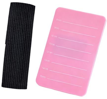 Oshhni Wimpernhalter, Handpalette für Wimpernverlängerungen, Zubehör, Wimpernstreifenpalette, für Kosmetikstudios, Rosenrot 7 bis 14 Mm