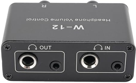 TOPINCN Stereo Volymkontroll Kompakt Aluminiumlegering 6,35 Mm 3,5 Mm Hörlurar Volymdämpare för Hemmastudiobruk