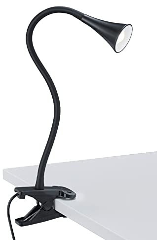 Reality Leuchten LED Klemmleuchte Viper R22398102, Kunststoff schwarz, inkl. 3 Watt LED