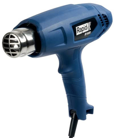 RAPID R1600 Hot Air Gun, Light Weight & Compact DIY Heat Gun, Paint & Sticker Removal, Defrost Freezers, 1600W Heat Gun, 400-550°C Variable Temperature, Overheating Protection (5000702)