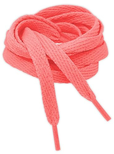 Kilter Cordones Planos para Zapatillas, Zapatos, Botas, Zapatos Planos y Casuales - Rosa Coral - 160cm (1 Par)