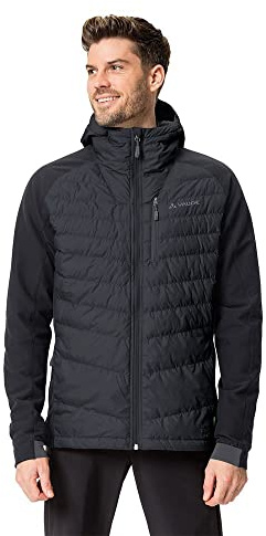VAUDE Herren Jacke Elope Hybrid Jacket, Mix aus atmungsaktivem Fleece und daunenähnlicher, synthetischer Füllung, warm und atmungsaktiv, black, L