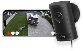 Ring Außenkamera Pro mit Netzstecker (Outdoor Camera Pro, neueste Generation), für dein Zuhause oder Unternehmen, Sicherheitskamera, Retinal 4K, 10x-Zoom, 30 Tage Gratiszeitraum für Ring-Abonnement