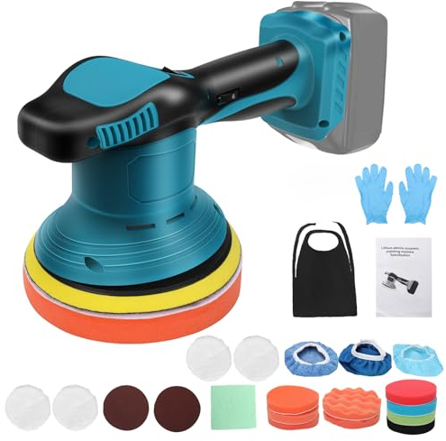 WingFly Lucidatrice a Batteria Compatibile con Makita 18 V, Set Lucidatrice Auto 6 pollici, 6 Velocità variabile, per Lucidatura auto, Levigatura (Senza batteria)