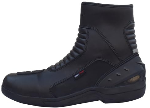PROANTI Motorradstiefel Leder Motorrad Stiefel kurze Racing Motorradschuhe (EU Schuhgrößensystem, Erwachsene, Herren, Numerisch, M, 41)