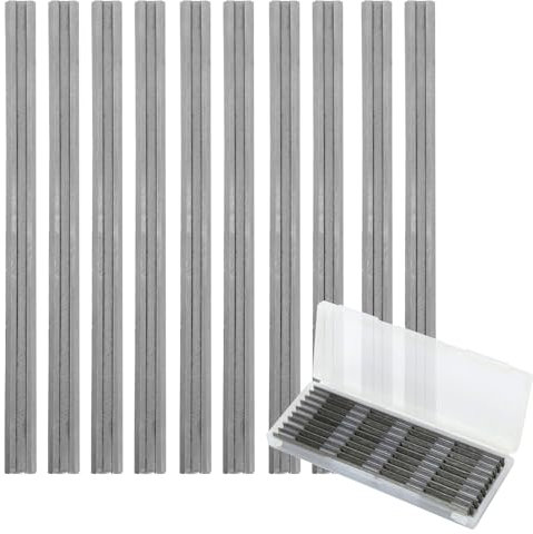 Cuchilla Cepillo Electrico, 10 Piezas 82mm Cuchillo Reversible, Cuchilla Cepillo Electrico para Maquinaria de Carpintería, Cuchillas Cepillo Compatible con Ayoría de Las Cepilladoras con 82 mm