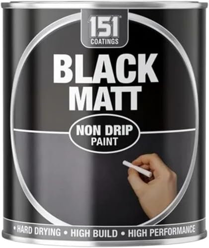 MIXEL Matt Black Non-Drip Paint, Quick-Drying, Long-Lasting Protection, Perfect For Walls, Wood, Metal, DIY Projects, Home Renovations, Interior And Exterior Use, 300ml, (1 Pcs)
