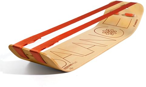 GIBBON SlackBoard Plus - 2-in-1 Slackline Balance Board for Adults - Workout Equipment Home Gym Training - Slack Board Wooden Balance Trainer - Standing Desk Exercise, Yoga, Agility, Pilates, Core