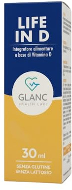 Life in D | Integratore di Vitamina D3 2000 UI | 30 ml | Senza Glutine e Lattosio