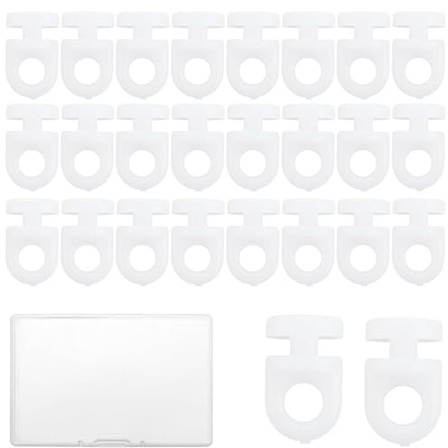 JYXNU 60 Piezas Ganchos de Cortina, Deslizadores Cortina Ganchos deslizantes Rieles Deslizadores Cortina Rieles Rodillos Deslizadores Pliegues para riel Cortina para Puerta Cortinas Ducha, Blanco