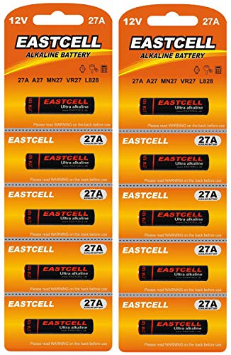 10 x 27A Alkaline 12V Batterie (2 Blistercards a 5 Batterien) EINWEG EASTCELL