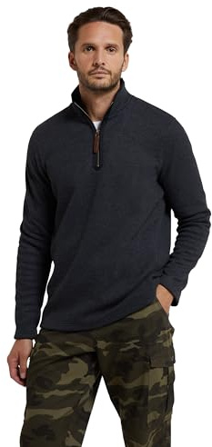 Mountain Warehouse Beta Mens Zip Neck Top Charcoal L